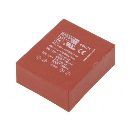 Transformator încapsulat 4VA 12V 12V 167mA | Electronic-mag.ro | Componente Electronice
