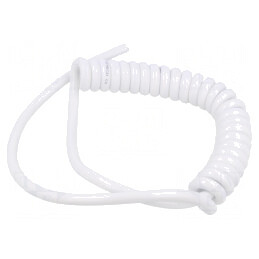 Cablu spiralat 3G1mm2 alb 0,2m-0,7m