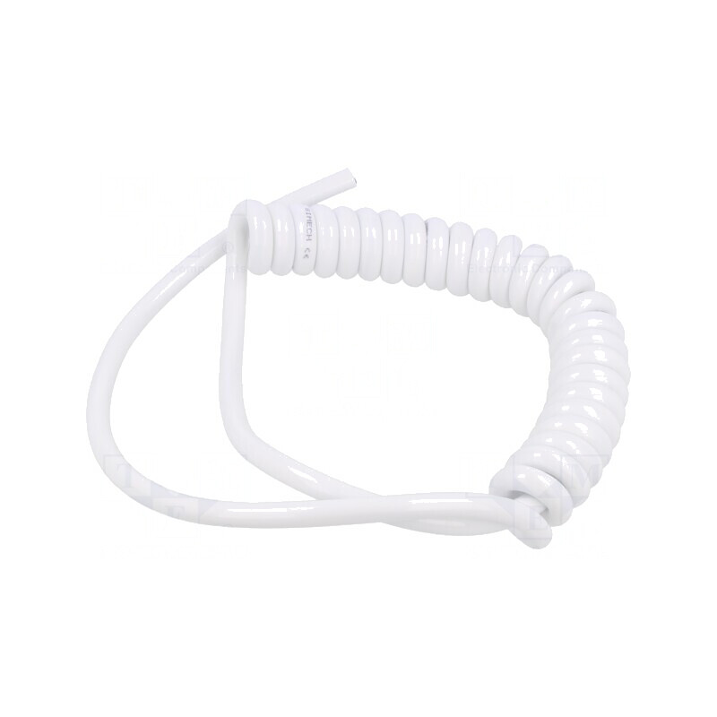 Cablu spiralat 3G1mm2 alb 0,2m-0,7m | Electronic-mag.ro | Componente Electronice
