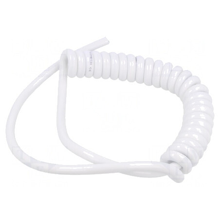 Cablu spiralat 3G1mm2 alb 0,2m-0,7m | Electronic-mag.ro | Componente Electronice