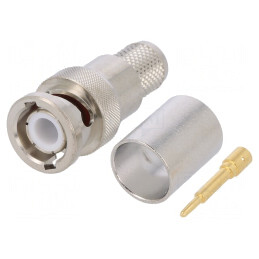 Mufă BNC Tată 50Ω Lipire Crimpată Pe Cablul CNT-400 | Electronic-mag.ro | Componente Electronice