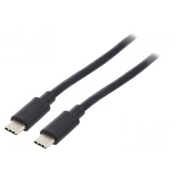 Cablu USB-C 3.1 Aurit 1m Negru | Electronic-mag.ro | Componente Electronice
