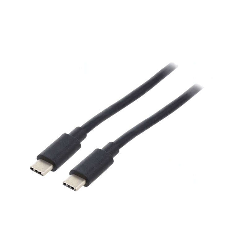 Cablu USB-C 3.1 Aurit 1m Negru | Electronic-mag.ro | Componente Electronice