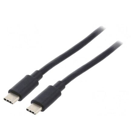 Cablu USB-C 3.1 Aurit 1m Negru | Electronic-mag.ro | Componente Electronice