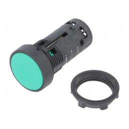 Comutator apăsare 22mm 2NO verde | Electronic-mag.ro | Componente Electronice