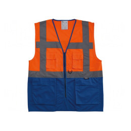 Vestă Reflectorizantă XL Portocaliu-Albastru | Electronic-mag.ro | Componente Electronice