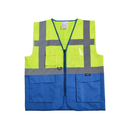 Vestă Reflectorizantă XXL Galben-Albastru | Electronic-mag.ro | Componente Electronice