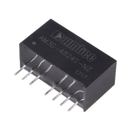 Convertor DC/DC 3W 36-75V la 24V 125mA SIP8 | Electronic-mag.ro | Componente Electronice