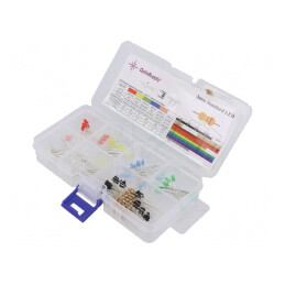 Set LED THT 3mm 130 buc 1.8-3.4V cu cutie plastic | Electronic-mag.ro | Componente Electronice
