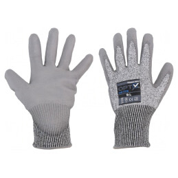 Mănuși de Protecție Gri Mărimea L HPPE Poliester Opty