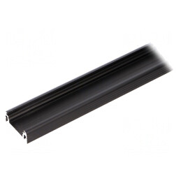 Profil Aluminiu Negru 2m pentru Module LED SURFACE14 | Electronic-mag.ro | Componente Electronice