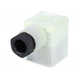 Conector: cu valvă; mufă; format A; 18mm; mamă; PIN: 3; în unghi 90°