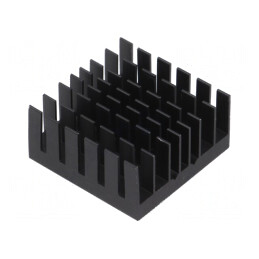 Radiator extrudat cu aripioare BGA negru 30x30mm | Electronic-mag.ro | Componente Electronice