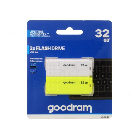 Pendrive USB 2.0 32GB Alb/ Galben | Electronic-mag.ro | Componente Electronice