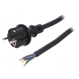 Cablu SCHUKO 3x2,5mm2 cu Mufă Gumă | Electronic-mag.ro | Componente Electronice