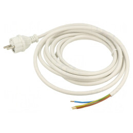 Cablu Alimentare 5m Alb 16A 3x1,5mm2 | Electronic-mag.ro | Componente Electronice