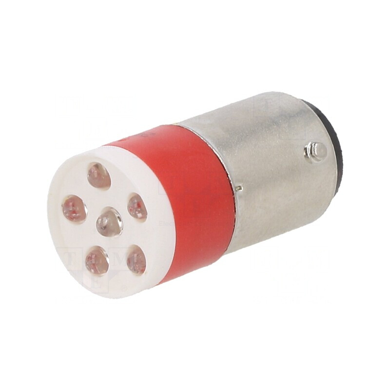 Lampă de control LED roșie BA15D 24-28V | Electronic-mag.ro | Componente Electronice