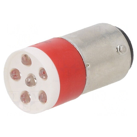 Lampă de control LED roșie BA15D 24-28V | Electronic-mag.ro | Componente Electronice