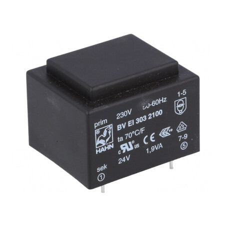 Transformator încapsulat 1,9VA 230V 24V PCB | Electronic-mag.ro | Componente Electronice