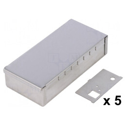 Carcasă de oțel cu compartiment 50x106x26mm | Electronic-mag.ro | Componente Electronice