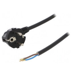 Cablu electric PVC 3x1.5mm² 4m negru 16A 250V | Electronic-mag.ro | Componente Electronice