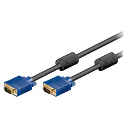 Cablu D-Sub 15 pini HD 5m Negru | Electronic-mag.ro | Componente Electronice