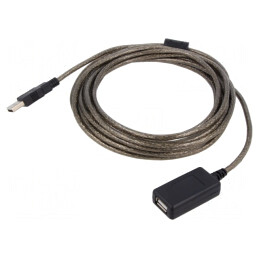 Cablu USB 2.0 Negru 5m USB A la USB A | Electronic-mag.ro | Componente Electronice