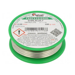 Sârmă de lipit fără plumb 2,5mm 100g | Electronic-mag.ro | Componente Electronice