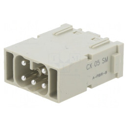 Conector HDC Modul Tată 5 Pini 16A 400V | Electronic-mag.ro | Componente Electronice