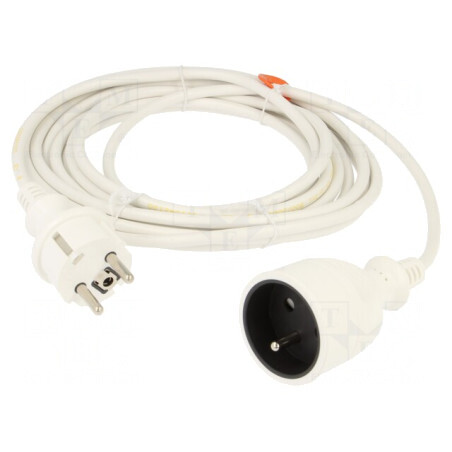 Prelungitor PVC Alb 5m 10A | Electronic-mag.ro | Componente Electronice