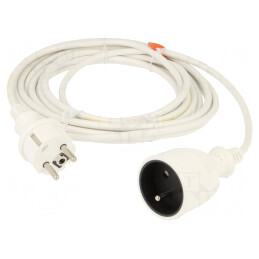 Prelungitor PVC Alb 5m 10A | Electronic-mag.ro | Componente Electronice