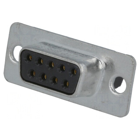 Conector D-Sub 9 PIN Mamă cu Șuruburi 7.5A 300VAC | Electronic-mag.ro | Componente Electronice