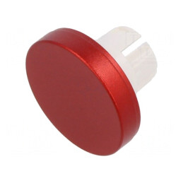 Lentilă Buton 22mm Roșie Aluminiu Ø19,7mm | Electronic-mag.ro | Componente Electronice