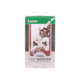 Lampă: auto; P43t; alb-albastru; 12V; 60/55W; XENON +50%; bec x2