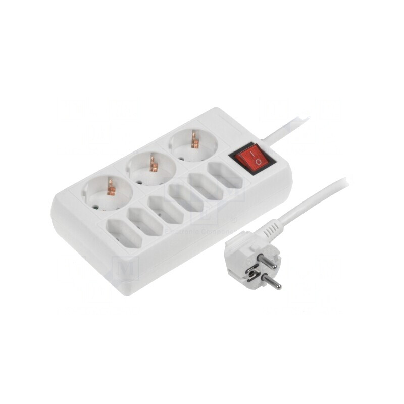 Prelungitor 9 Prize 230V 16A Alb | Electronic-mag.ro | Componente Electronice