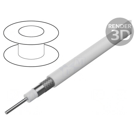 Cablu Coaxial Alb 50m 5mm PVC CCS | Electronic-mag.ro | Componente Electronice