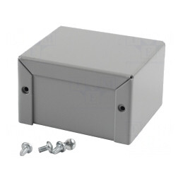 Carcasă universală aluminiu gri 56mm x 69mm x 41mm | Electronic-mag.ro | Componente Electronice