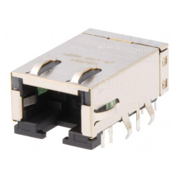Soclu RJ45 8P8C Ecranat cu LED | Electronic-mag.ro | Componente Electronice