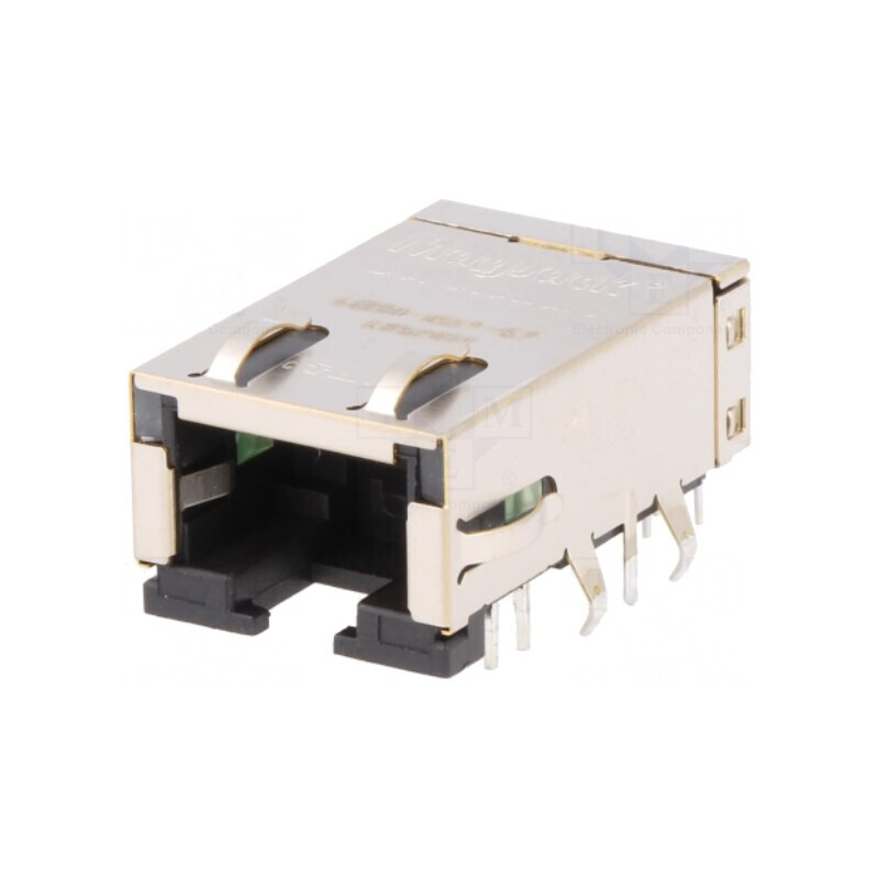 Soclu RJ45 8P8C Ecranat cu LED | Electronic-mag.ro | Componente Electronice