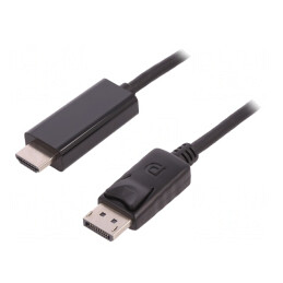 Cablu DisplayPort la HDMI 2m Negru | Electronic-mag.ro | Componente Electronice