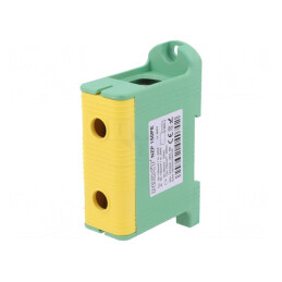 Conector Șine 150mm2 1 Pista 2 Borne Galben-Verde