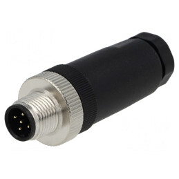 Mufă M12 5 PIN Tată Profibus IP65/IP67 Drept Pe Cablu | Electronic-mag.ro | Componente Electronice