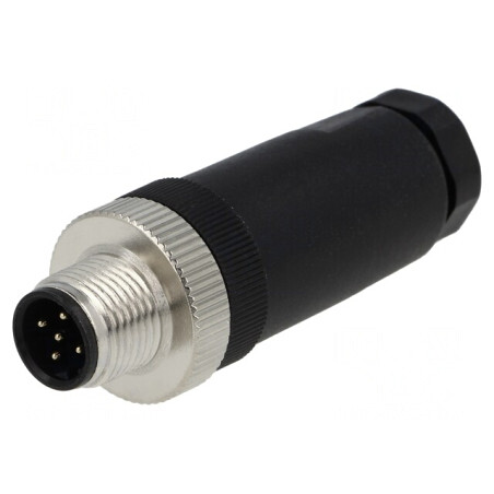 Mufă M12 5 PIN Tată Profibus IP65/IP67 Drept Pe Cablu | Electronic-mag.ro | Componente Electronice