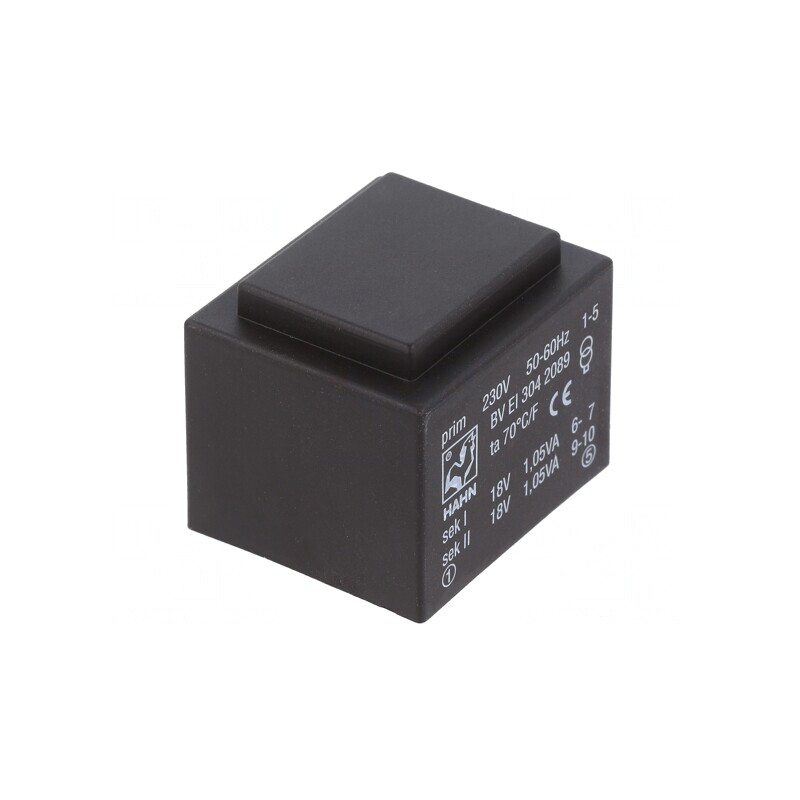Transformator încapsulat 2,1VA 230VAC 18V PCB | Electronic-mag.ro | Componente Electronice