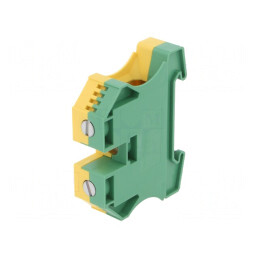 Element Îmbinare Șine 35mm2 1 Piste 2 Borne Galben-Verde | Electronic-mag.ro | Componente Electronice
