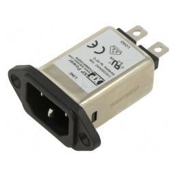 Conector Alimentare AC 10A 250V Soclu Tată IEC 60320