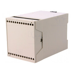 Carcasă pentru șină DIN, ABS gri, IP20, 109x70x75mm | Electronic-mag.ro | Componente Electronice
