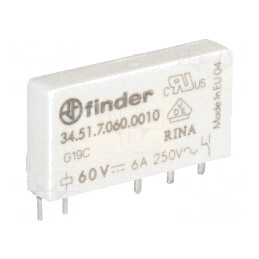Releu Electromagnetic SPDT 60VDC 6A | Electronic-mag.ro | Componente Electronice