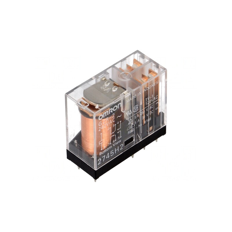 Releu electromagnetic DPDT 240VAC 5A | Electronic-mag.ro | Componente Electronice