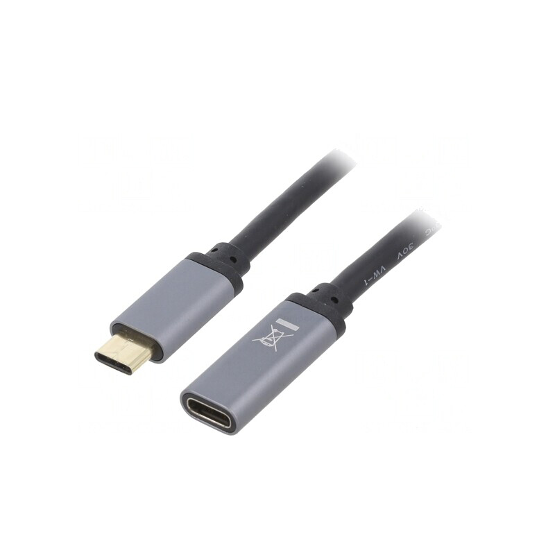 Cablu USB 3.2 USB-C la USB-C 0.5m Negru | Electronic-mag.ro | Componente Electronice